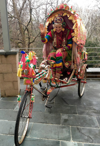 Abigail in rickshaw