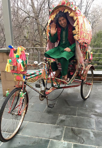 Masood in rickshaw