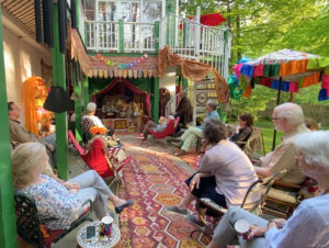 Tabla for Two performing outdoor concert