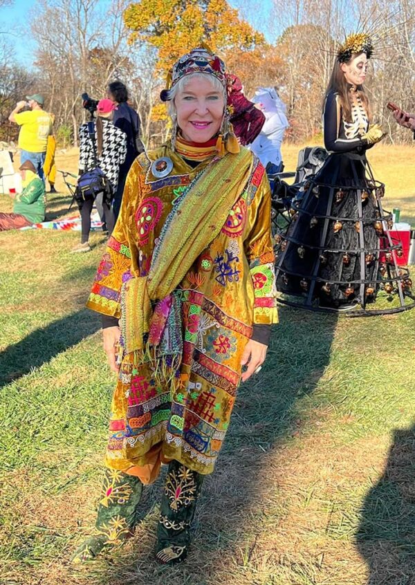 Abigail Adams Greenway in Afghan dress