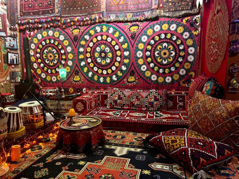 ornate tabla music room decorative tapestries